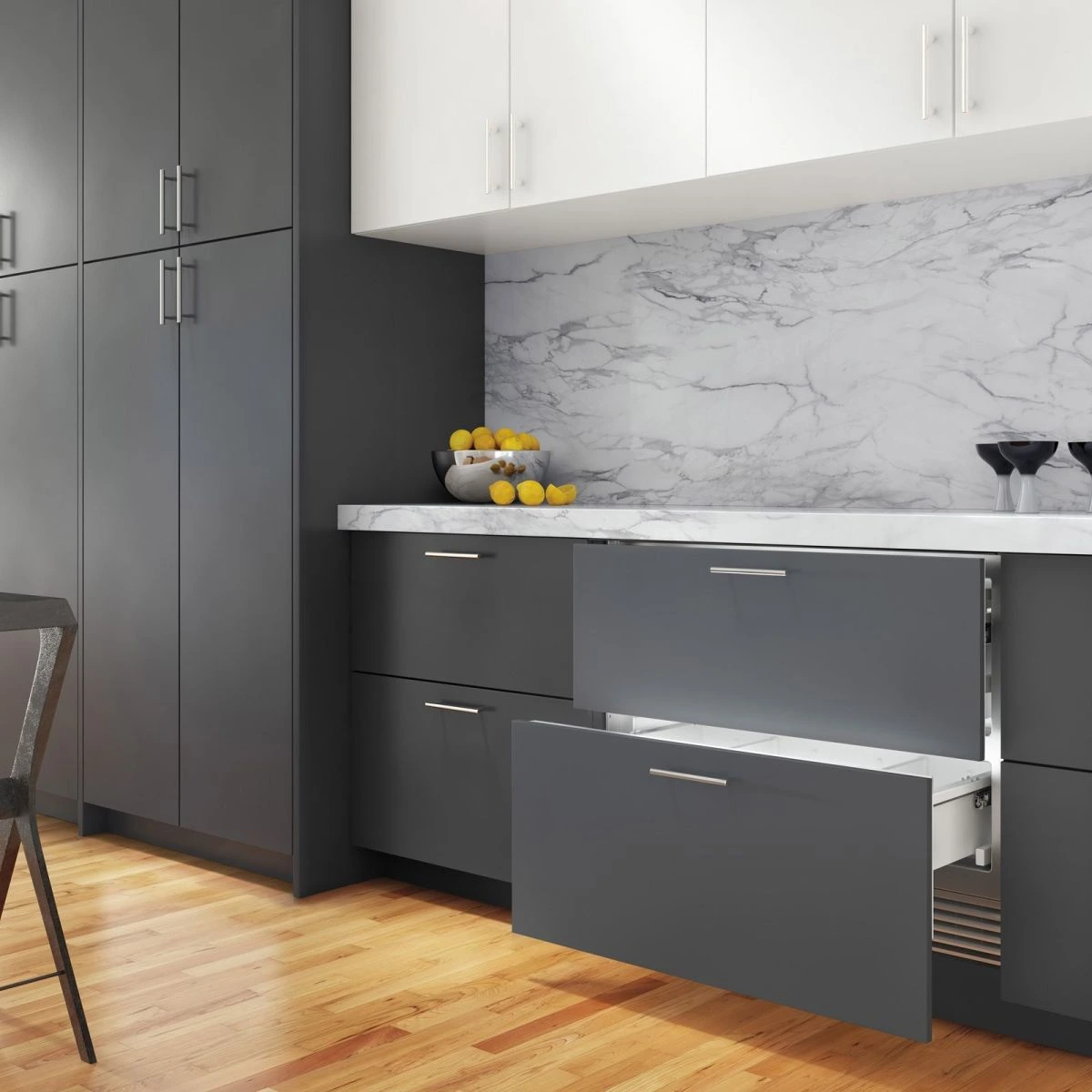 Sub-Zero Sub-Zero ID-36CI refrigerator drawers in custom finishes